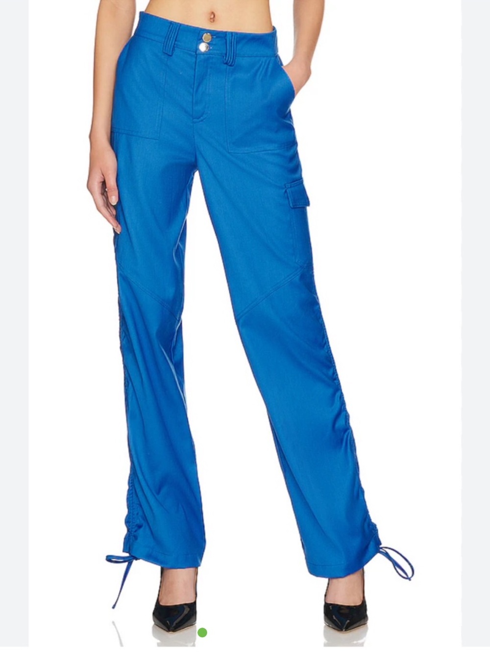 REVOLVE Electric Blue Wide-Leg Cargo Jumpsuit Pants